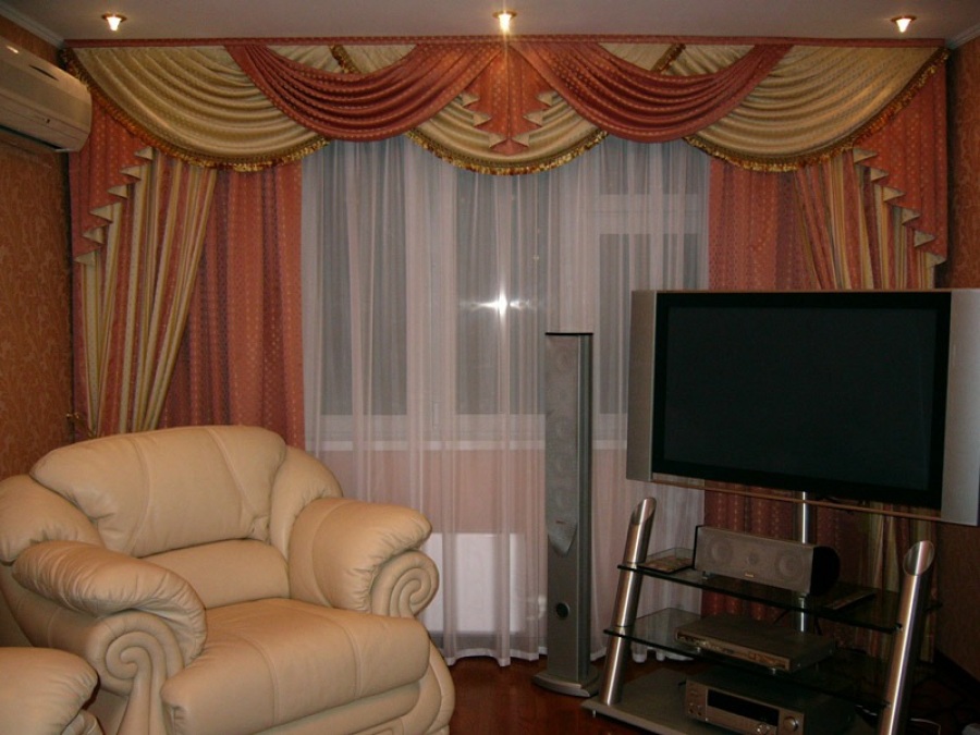 Образцы штор для зала в квартире фото