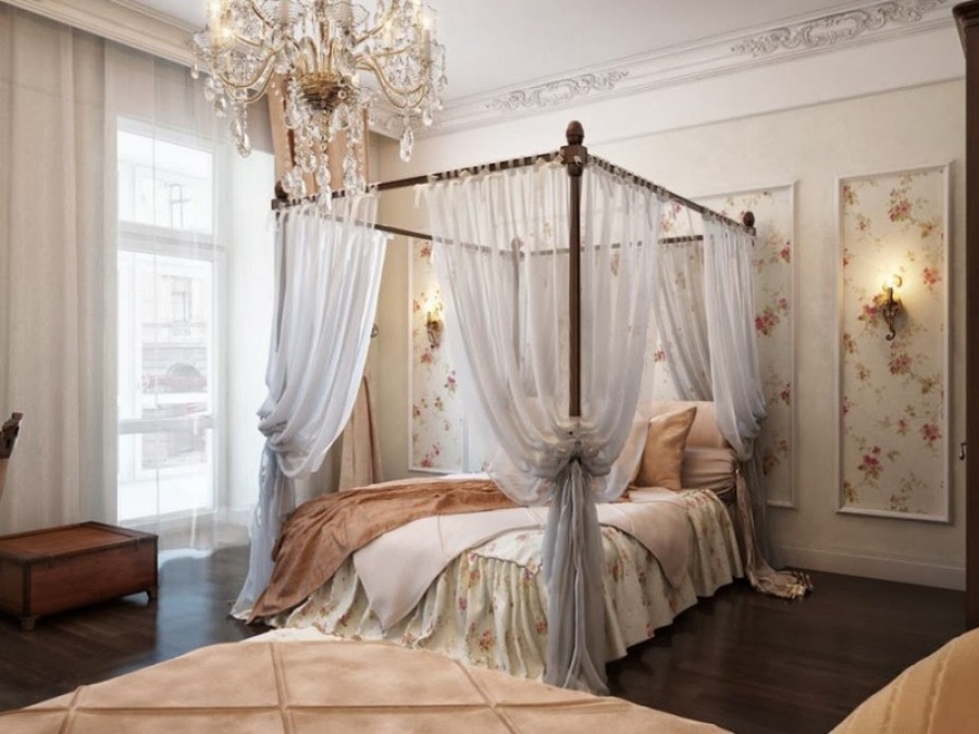 Красивые шторы в дизайне спальни
