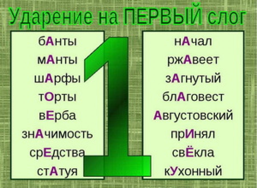 Расставить ударение по фото