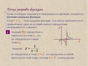 Точки разрыва функции решение уравнений