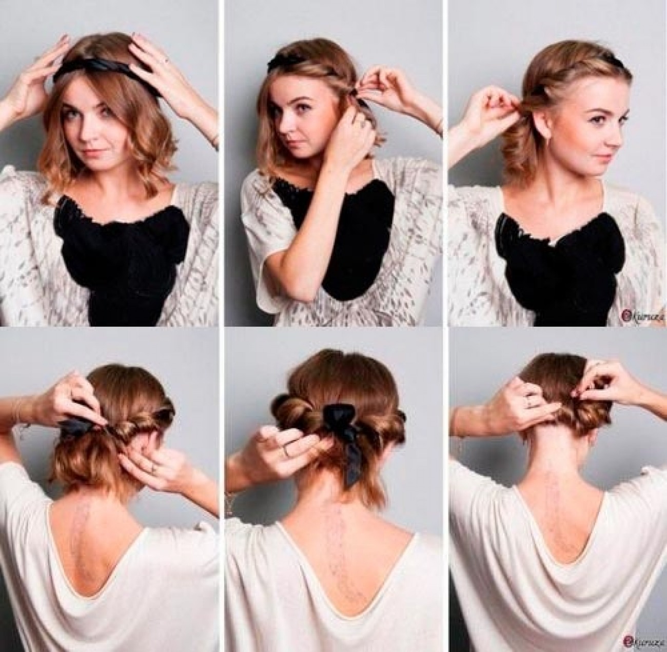 Греческая прическа на короткие волосы с повязкой (36 фото): стильный тренд